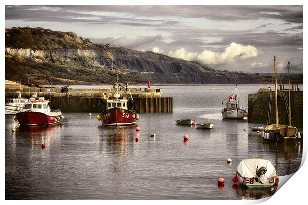 Lyme Regis Harbour Print by Jennie Franklin