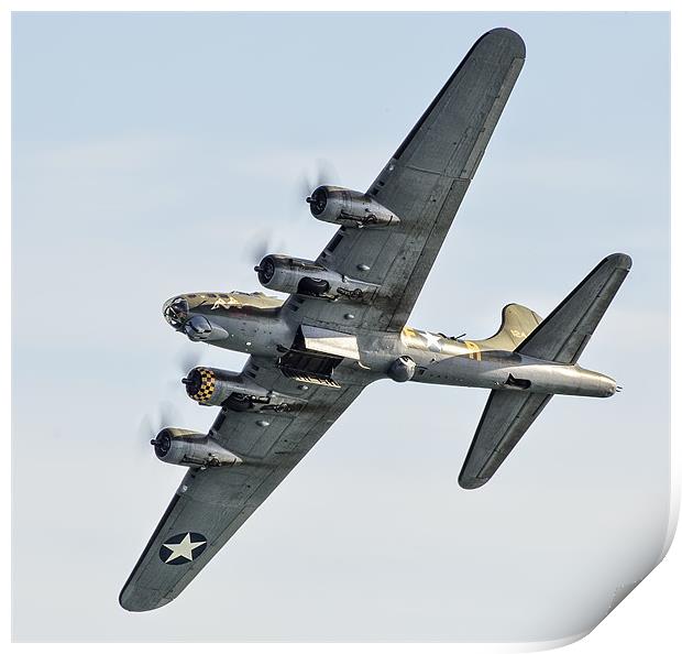 B17 Aircraft The Flying Fortress Print by Jennie Franklin