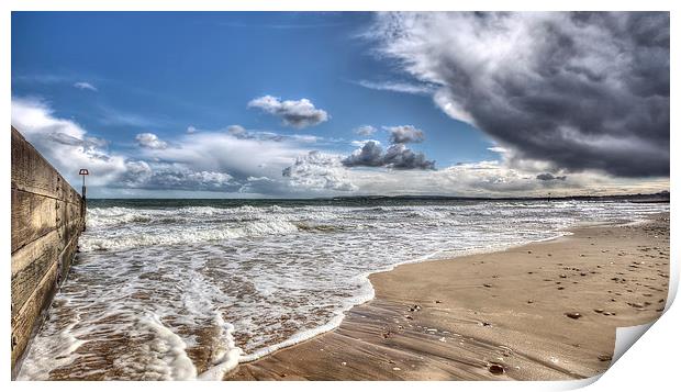 Sea and Clouds Bournemouth Print by Jennie Franklin