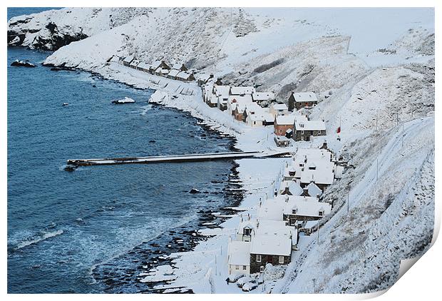 Crovie in Winter Print by Andrew Kilpatrick