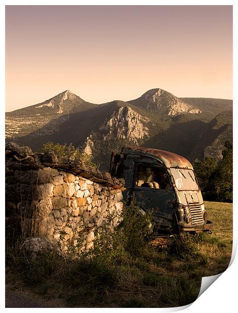 An Abandoned Camion in France Print by Brian Sharland