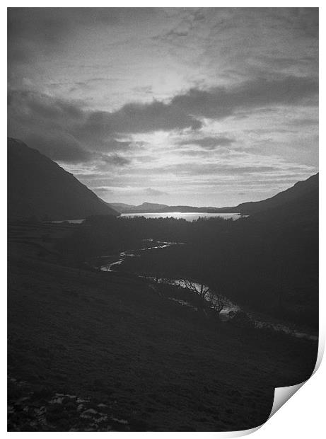 Sun Set Over Wastwater Print by Brian Sharland