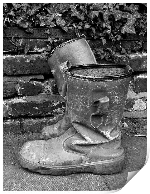 Old Boots Print by Brian Sharland