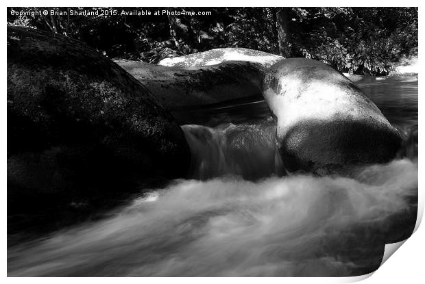 The Roche du Diable at Locunolé. Print by Brian Sharland