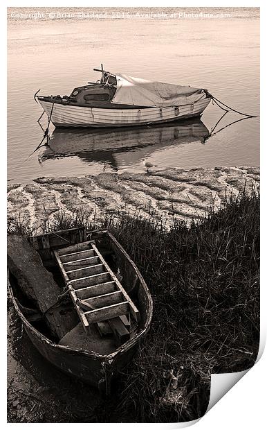 Boats On The Blackwater Print by Brian Sharland
