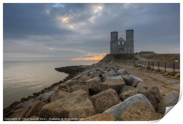 Reculver Towers 2.0 Print by Yhun Suarez