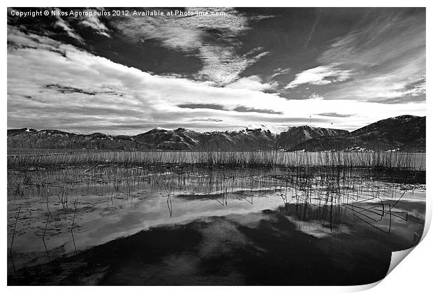 Reflected sky 2 Print by Alfani Photography
