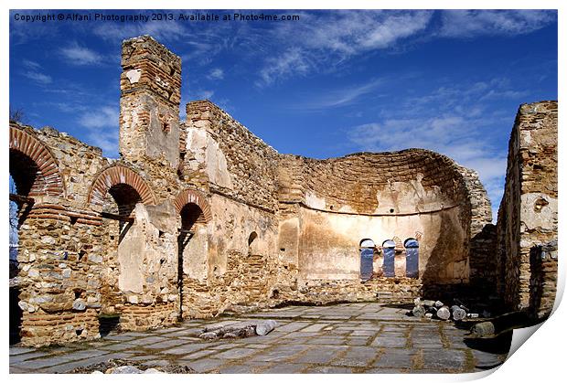Byzantine ruins 2 Print by Alfani Photography