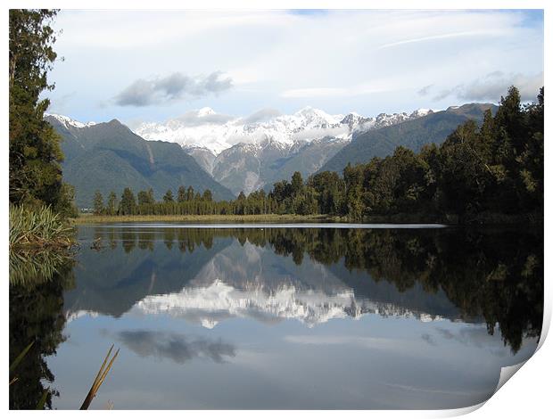 Lake Matheson Print by Viktorija Brown