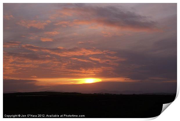 SUNSET ACROSS LEWIS Print by Jon O'Hara