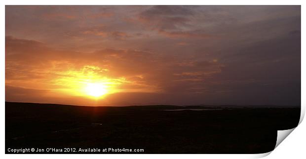 Sunset Eye Peninsula Lewis Hebrides Print by Jon O'Hara