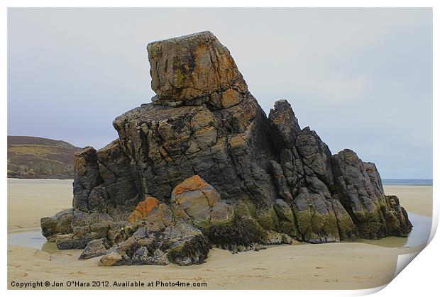 HEBRIDES  GARRY BEACH NORTH TOLSTA 31 Print by Jon O'Hara