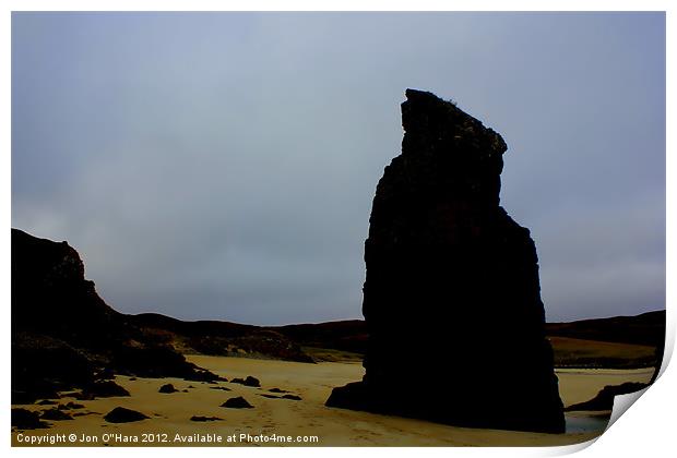 HEBRIDES  GARRY BEACH NORTH TOLSTA 39 Print by Jon O'Hara