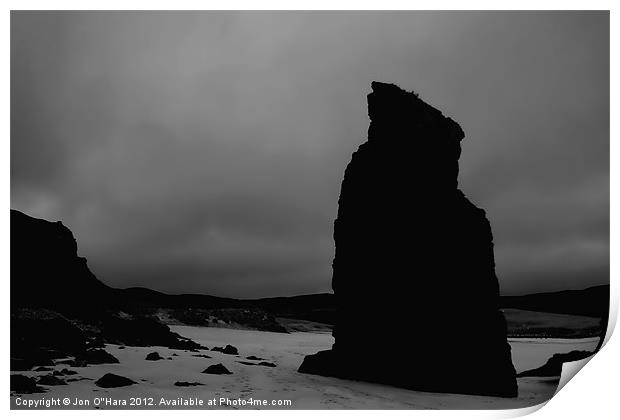 HEBRIDES  GARRY BEACH NORTH TOLSTA 40 Print by Jon O'Hara