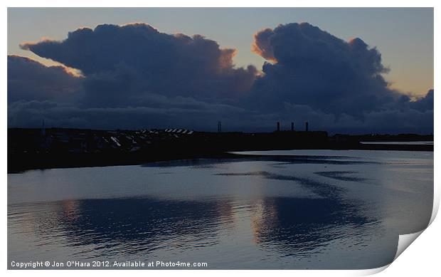 HEBRIDES STORNOWAY HARBOUR REFLECTION 4 Print by Jon O'Hara