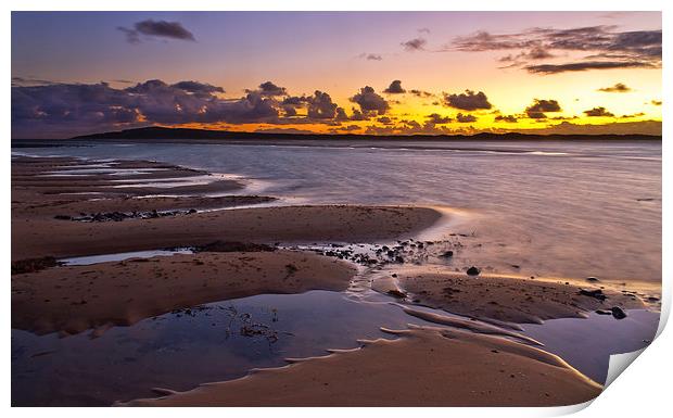 Last light low tide San Remo Print by Matthew Burniston