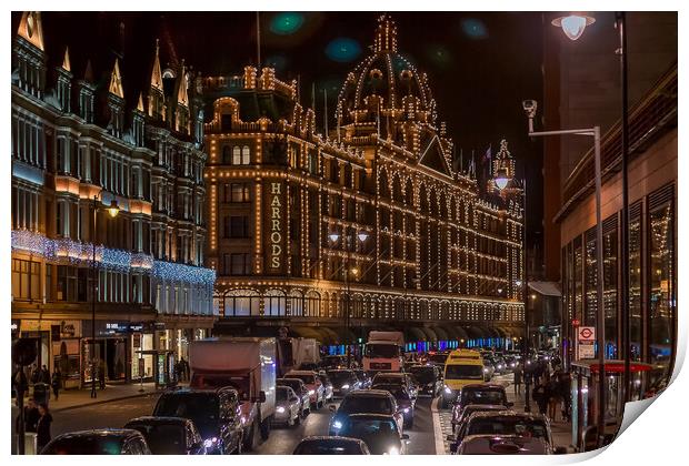London Christmas lights  Print by Alan Matkin