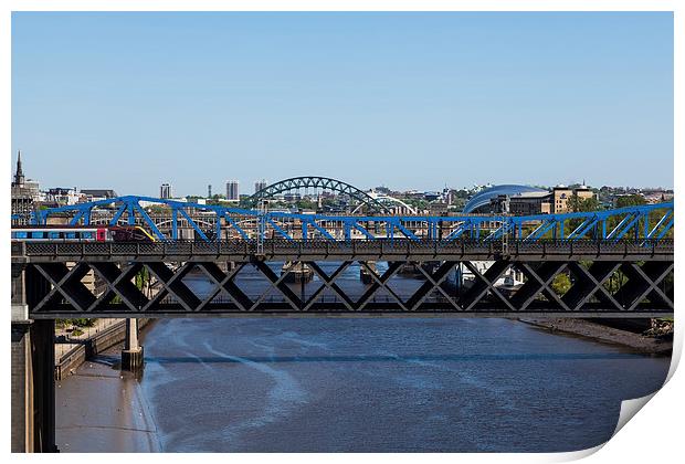 Bridges of Newcastle on Tyne Print by Gary Finnigan