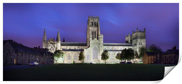 Durham cathedral by night Print by Gary Finnigan