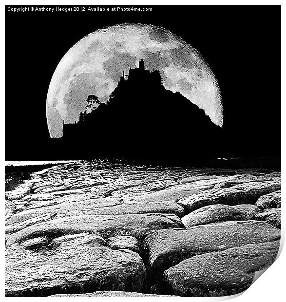 By the light of the silvery moon Print by Anthony Hedger
