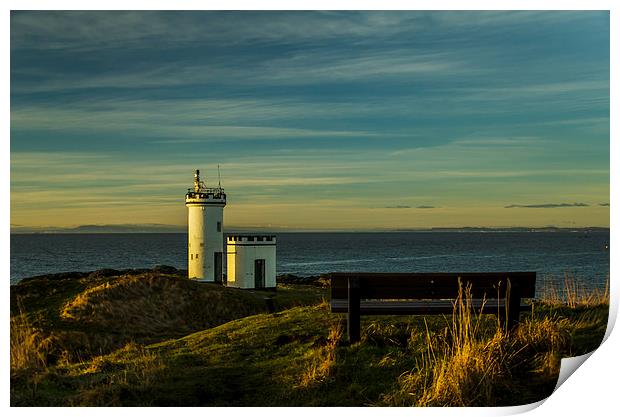 Elie Ness Lighthouse Print by Mike Dow