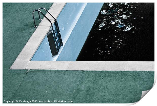 Swimming Pool Steps Print by JG Mango
