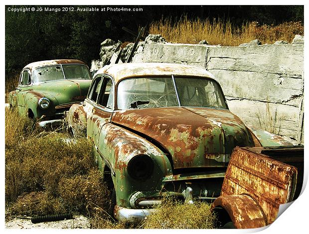 Beat Old Cars Print by JG Mango