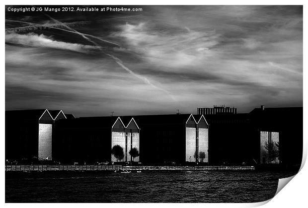 Waterside Buildings Copenhagen Print by JG Mango