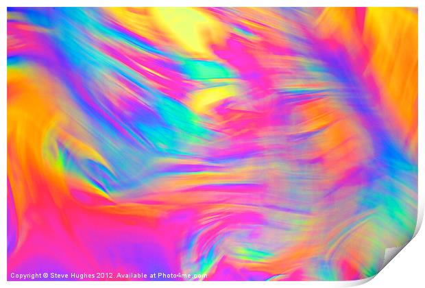 Multicoloured Soap Blur abstract Print by Steve Hughes