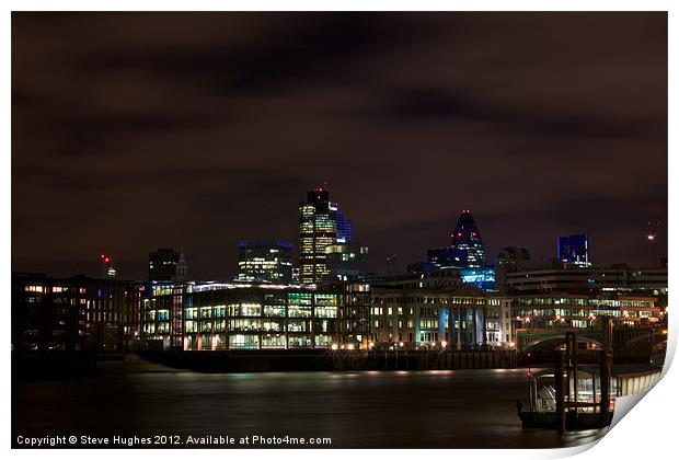 London from the South Bank Print by Steve Hughes