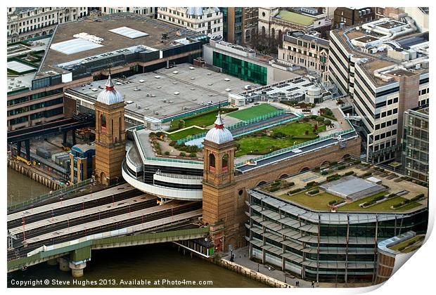 Cannon Street Station from above Print by Steve Hughes