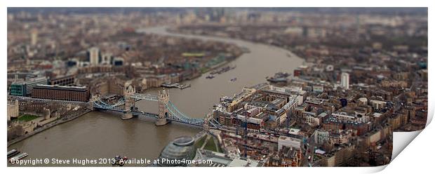 Tower Bridge Tilt Shift Print by Steve Hughes