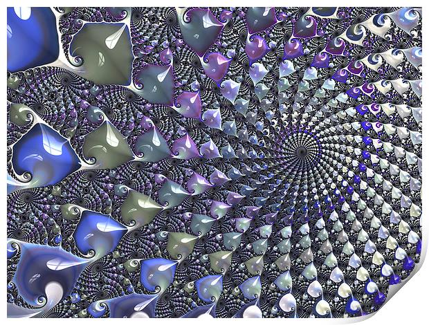Fractal geometric circles Print by Steve Hughes