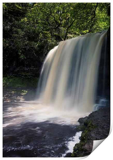 Sgwd-yr-Eira Waterfalls Print by Steve Hughes