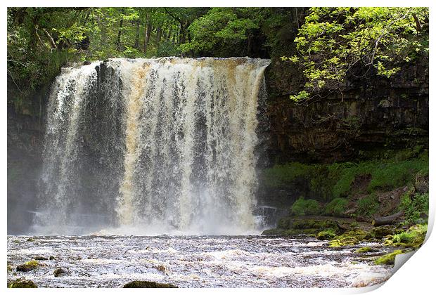 Sgwd-yr-Eira Waterfall Print by Steve Hughes