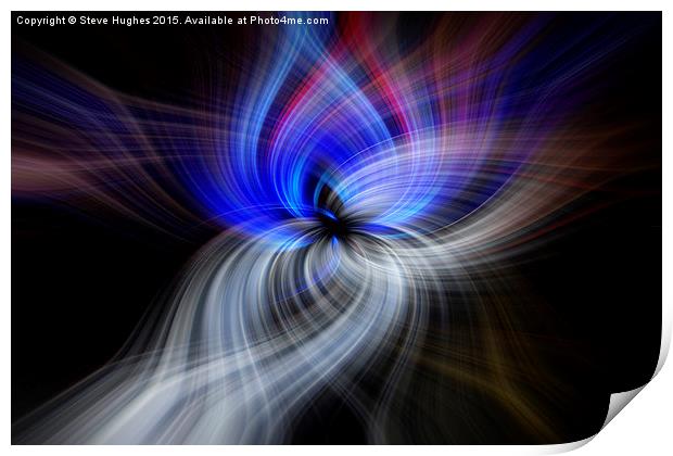 Abstract twirl effect flames  Print by Steve Hughes