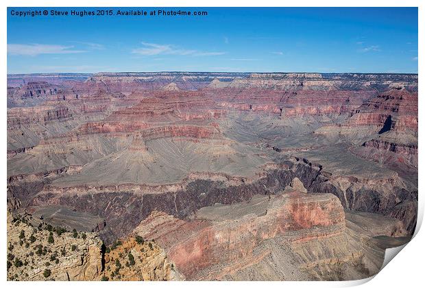  Looking into the Grand Canyon Print by Steve Hughes