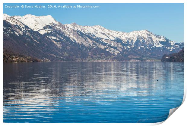 Lake Thunersee,  Interlaken Switzerland Print by Steve Hughes