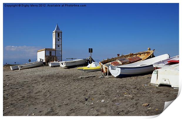 La Iglesia de las Salinas - 3 Print by Digby Merry