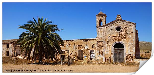 Ruins of Ermita del Fraile Print by Digby Merry