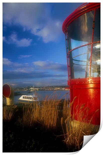 Mount Batten Lighthouse, Plymouth, Devon Print by Simon Armstrong