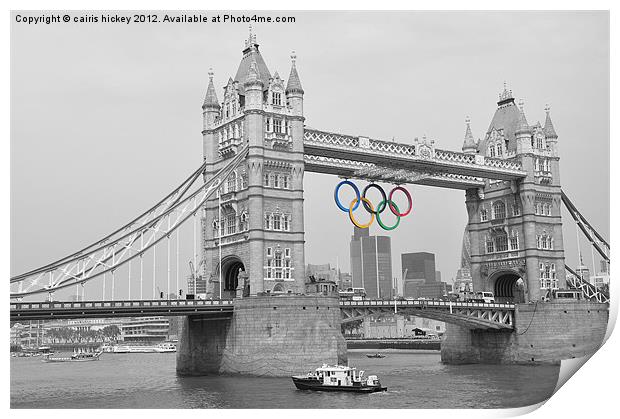 Tower Bridge Olympic Rings Print by cairis hickey