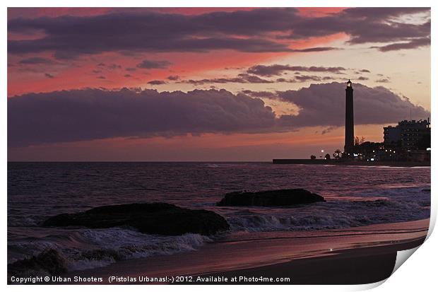 Maspalomas Sunset Print by Urban Shooters PistolasUrbanas!