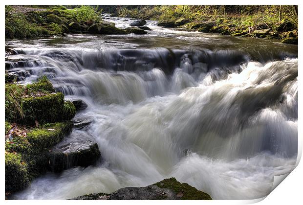 Watersmeet Waterfall Print by George Cox