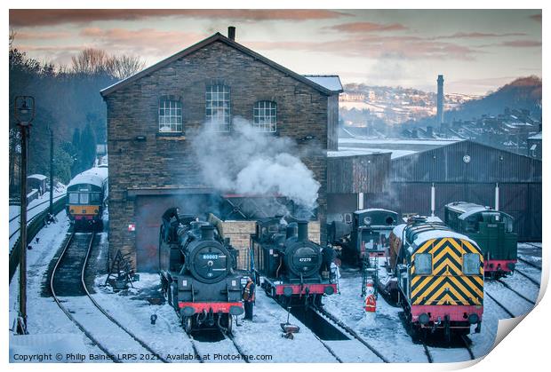 Keighley & Worth Valley Railway Print by Philip Baines