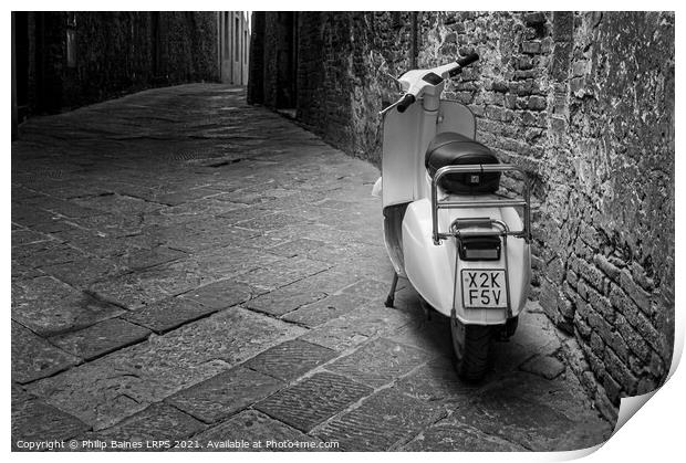 Siena Scooter Print by Philip Baines