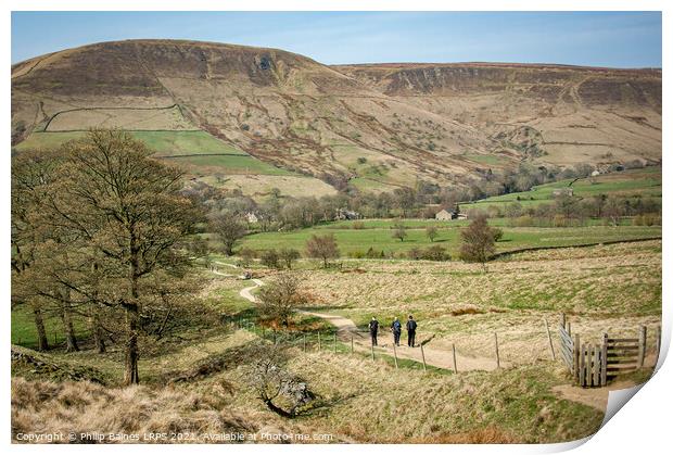 The path to Barber Booth from Edale Print by Philip Baines