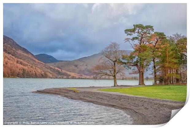 Lake Buttermere in the Lake District Print by Philip Baines