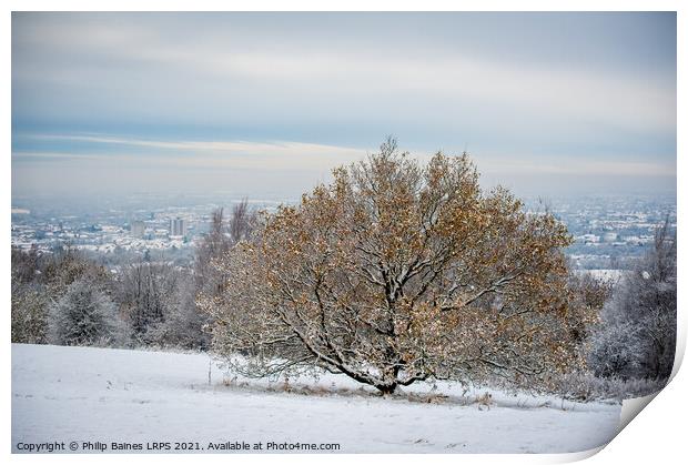 Werneth Low in Winter Print by Philip Baines