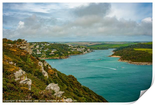 Beautiful Salcombe Harbour Print by Philip Baines